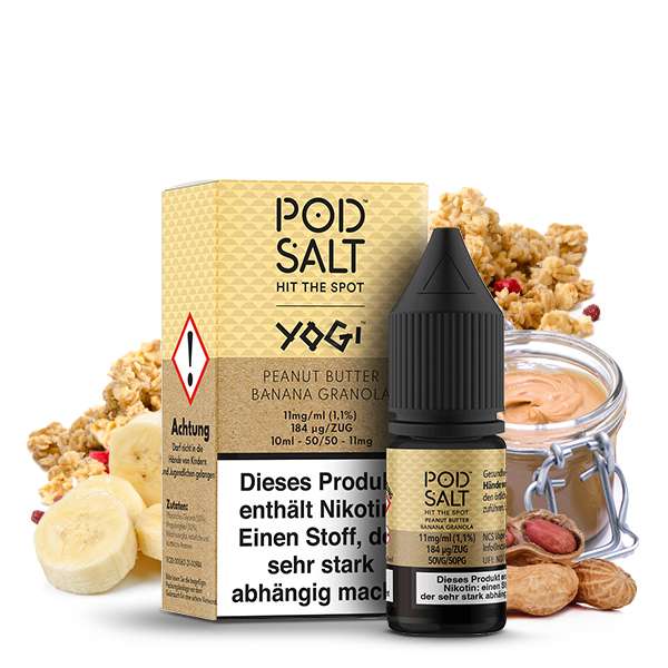 Pod Salt Fusion - Peanut Butter Banana Granola - Nikotinsalz Liquid
