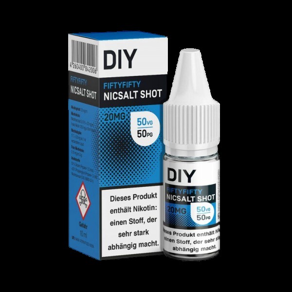 DIY Nicsalt Shot - Fiftyfifty (50VG/50PG) - 10ml - 20 mg/ml