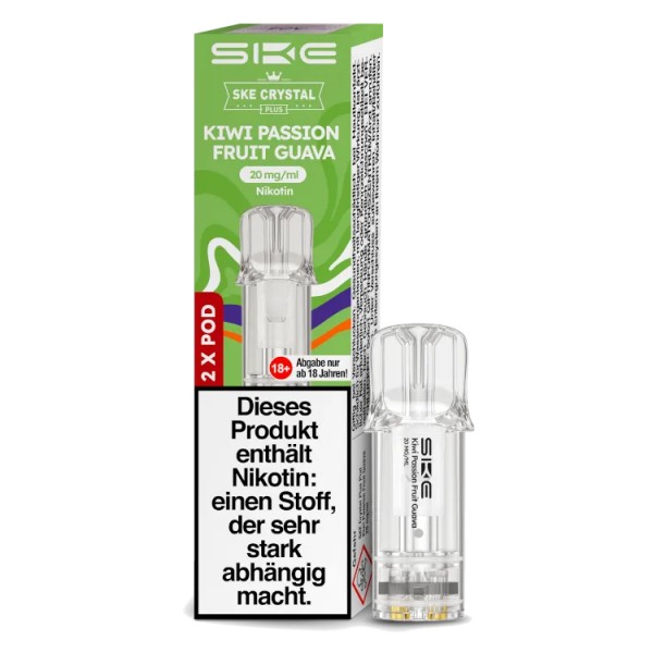 SKE - Crystal Plus Pod Kiwi Passion Fruit Guava 20mg/ml (2 Stück pro Packung)