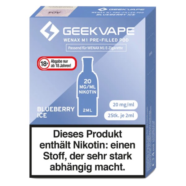 GeekVape - Wenax M1 Pod Blueberry lce 20 mg/ml (2Stück pro Packung)