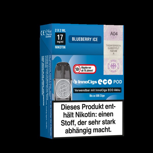 InnoCigs - Eco Pod Blueberry Ice 17mg/ml (2 Stückpro Packung)