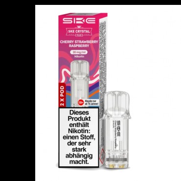 SKE - Crystal Plus Pod Cherry Strawberry Raspberry 20 mg/ml (2 Stück pro Packung)