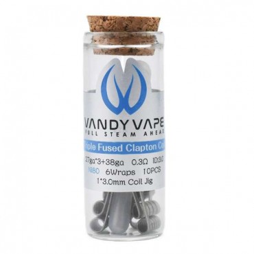 Vandy Vape Prebuilt Ni80 Triple Fused Clapton Coil 0.3 Ohm - P10