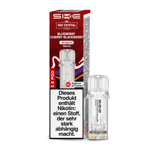 SKE - Crystal Plus Pod Blueberry Cherry Blackberry20 mg/ml (2 Stück pro Packung)