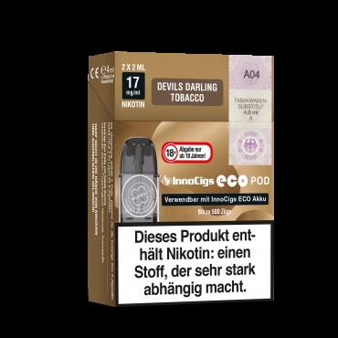 InnoCigs - Eco Pod Devils Darling Tobacco 17mg/ml (2Stück pro Packung)