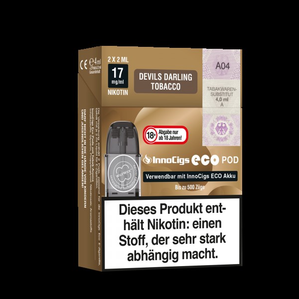 InnoCigs - Eco Pod Devils Darling Tobacco 17mg/ml (2Stück pro Packung)