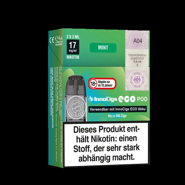 InnoCigs - Eco Pod Mint 17mg/ml (2 Stück proPackung)
