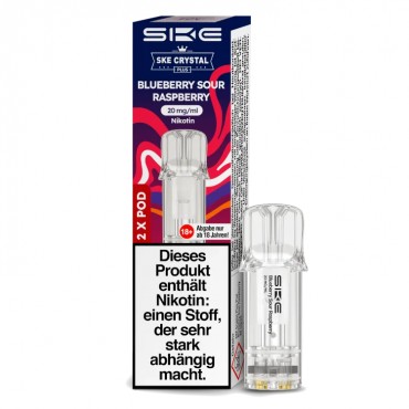 SKE - Crystal Plus Pod Blueberry Sour Raspberry 20mg/ml (2 Stück pro Packung)